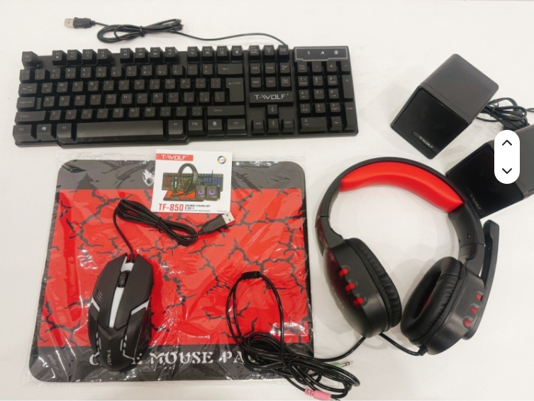 Kit Gamer Completo RGB – Teclado + Mouse + Mousepad + Headset + Som para PC+ luminosos